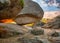Beglik Tash megaliths - natural rock formation, prehistoric rock sanctuary on the southern Black Sea coast of Bulgaria