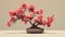 Begonia Bonsai Tree: Graceful 3d Rendering With Japanese Art Influence