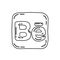 Behance Icon vector. Doodle Hand Drawn or Black Outline Icon Style