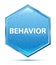 Behavior crystal blue hexagon button