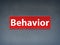 Behavior Red Banner Abstract Background