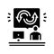 behavior user glyph icon vector illustration