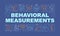 Behavioral measurements word concepts dark blue banner