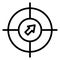 Behavioral targeting, crosshair Vector Icon which can easily modify