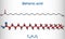 Behenic acid, molecule. It is docosanoic acid, straight-chain, long-chain saturated fatty acid. Structural chemical formula and