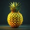 Behold a magnificent pineapple floating , isolated, Intricate, Highly detailed