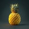 Behold a magnificent pineapple floating , isolated, Intricate, Highly detailed