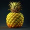 Behold a magnificent pineapple floating , isolated, Intricate, Highly detailed