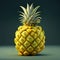 Behold a magnificent pineapple floating , isolated, Intricate, Highly detailed