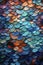 Behold a mesmerizing seamless pattern, showcasing mermaid scales adorned in enchanting galaxy colors. Ai Generated