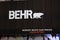 Behr brand paint trademark logo on display at Home Depot
