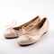 Beige Ballet flats on white