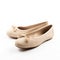 Beige Ballet flats on white