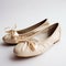 Beige Ballet flats on white