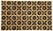 Beige Black Flower zute and coir modern multicolor doormat