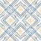 Beige and Blue Check Textile Vector Seamless