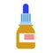 Beige and blue medicine bottle isolated. Nasal drops