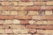 Beige bricks. Background for text. Copy paste space.