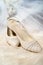 Beige bridal shoes