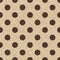 Beige and brown recycled cardboard with polka dot ornament, rough texture, vector