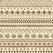 Beige and brown traditional ethnic african mudcloth fabric seamless pattern, vector