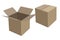 Beige cardboard boxes. Keep deliver. Vector