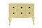 Beige chest of drawers with drawers on a white background.