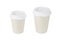 Beige coffee cups isolated