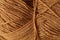 Beige colorful yarn wool closeup.