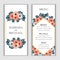 Beige daisy floral wedding menu card template