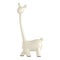 Beige decorative giraffe figurine on a white background. 3d rendering