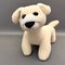 Beige dog, cute plush toy, mascot ai Generated, generative AI, CGI graphics