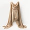 Beige Drapes View Evening Dress - Minimalistic Surrealism