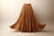 Beige Fabric Maxi Skirt On White Background. Generative AI