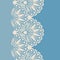 Beige flower lace border