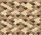 Beige and gold luxury seigaiha Japanese decorative pattern.