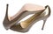 Beige-golden female new varnished shoes