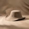 Beige Hat On Tan Surface: Daz3d Style With Subtle Shading