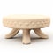 Beige High Table With Circular Top Design - Ottoman Art Inspired