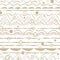 Beige horizontal Seamless repeat pattern with random rough, twisted part of triangles or broken lines, part and whole circles