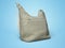 Beige knitted bag with one handle 3D rendering on blue background with shadow