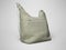 Beige knitted bag with one handle 3D rendering on gray background with shadow