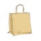 Beige kraft shopping bag