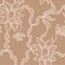 Beige lace vector fabric seamless pattern