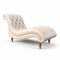 Beige Leather Chaise Lounge: Stylized Glamour 3d Render