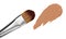 Beige liquid foundation makeup stroke with brush