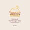 Beige Minimal National Hamburger Day Instagram Post