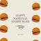 beige minimal national hamburger day instagram post