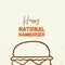 Beige Minimal National Hamburger Day Instagram Post