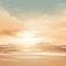 Beige Minimalism Seascape Abstract A Realistic Landscape With Soft Tonal Colors